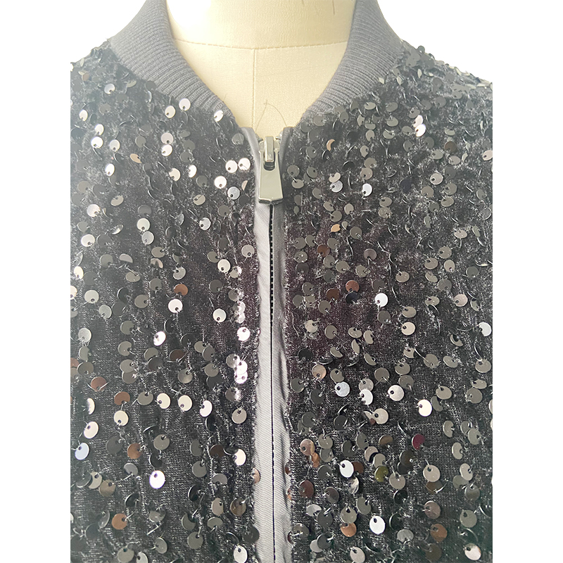 Sequins baseball fashion jacket