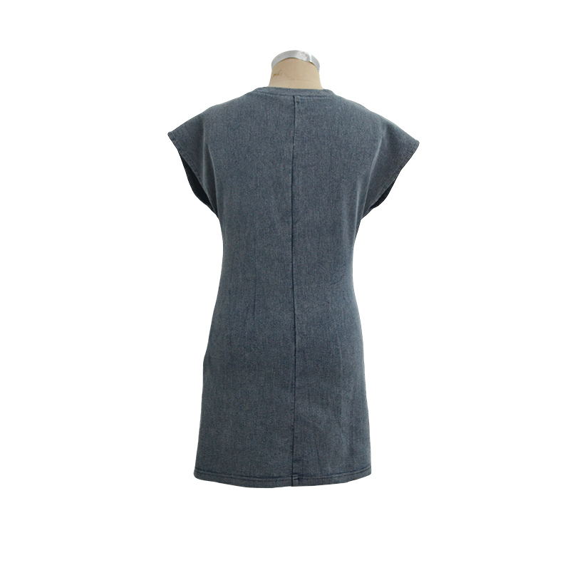 69%Cotton/30%Poly/1%Spandex Knit Denim Dress