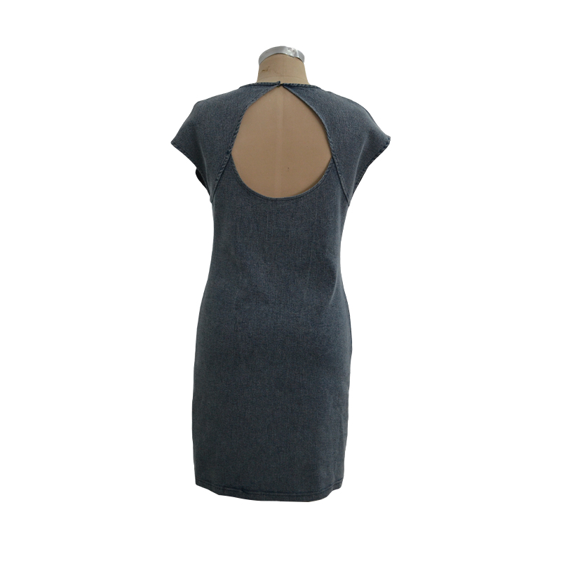 69%Cotton/30%Poly/1%Spandex Knit Denim Dress