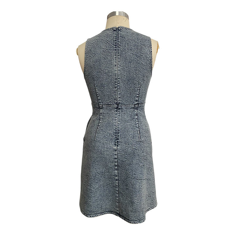 98%Cotton/2%Spandex Denim DRESS