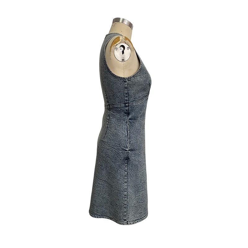 98%Cotton/2%Spandex Denim DRESS