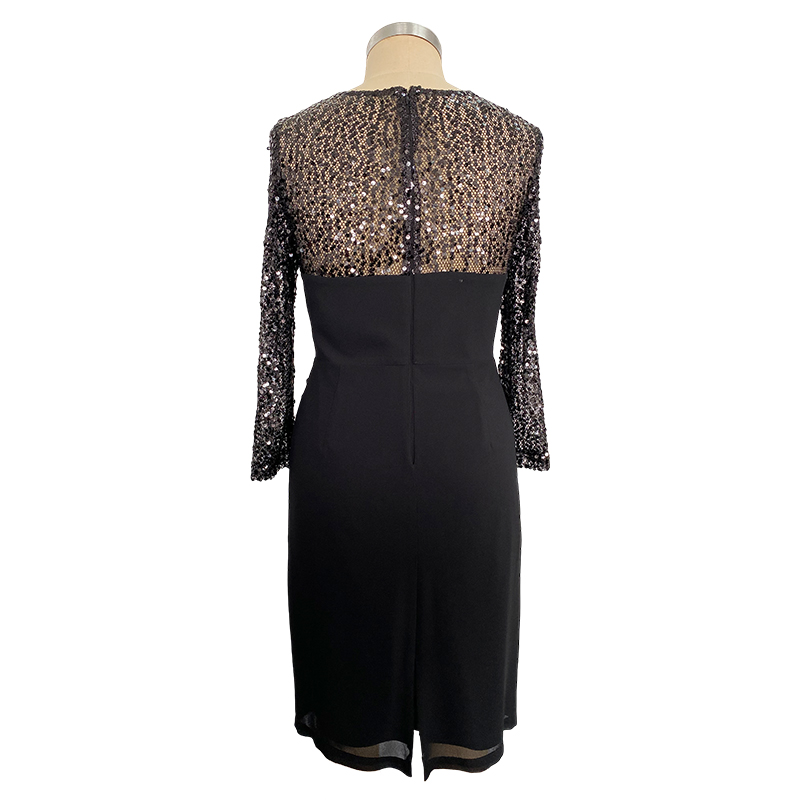 100%polyester Mesh With Sequins DRESS